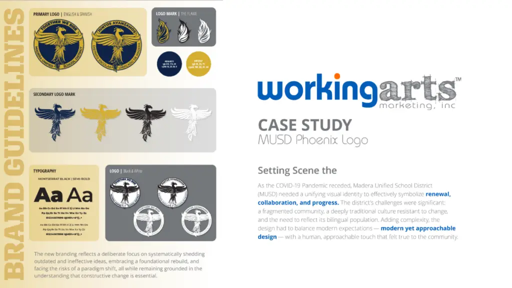 Estudio de caso MUSD Cubierta con logotipo Phoenix