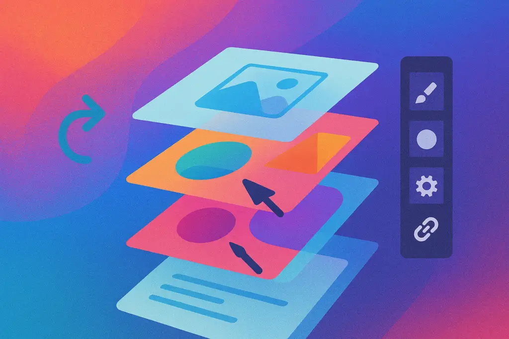 exploded graphic layers abstract illustration