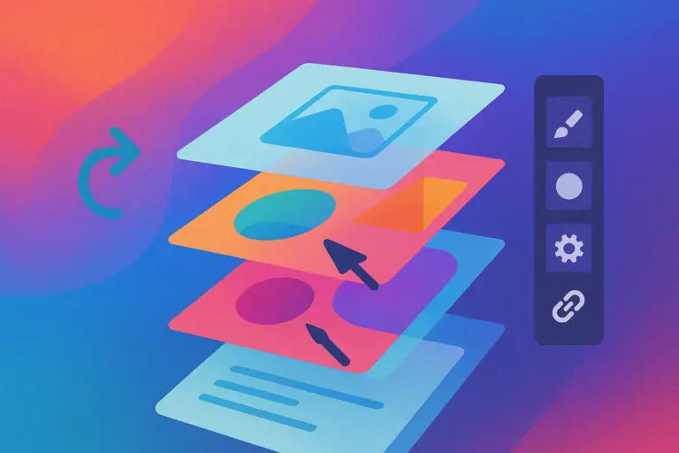 exploded graphic layers abstract illustration