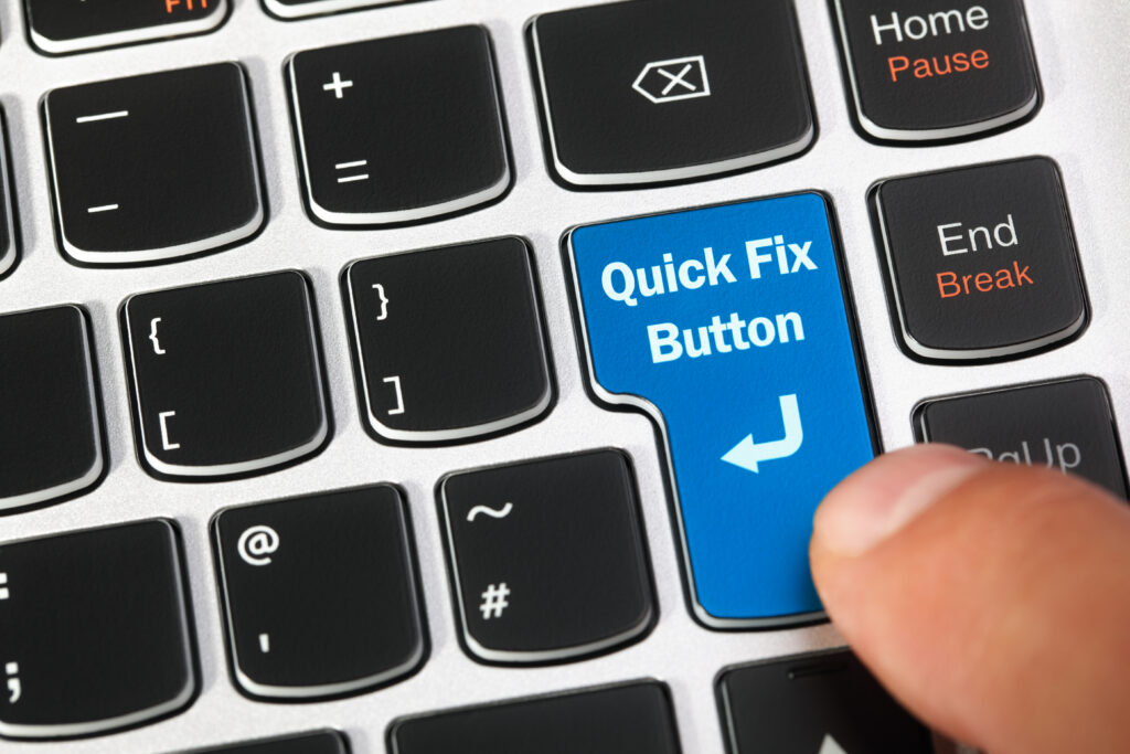 Magic quick fix button photo