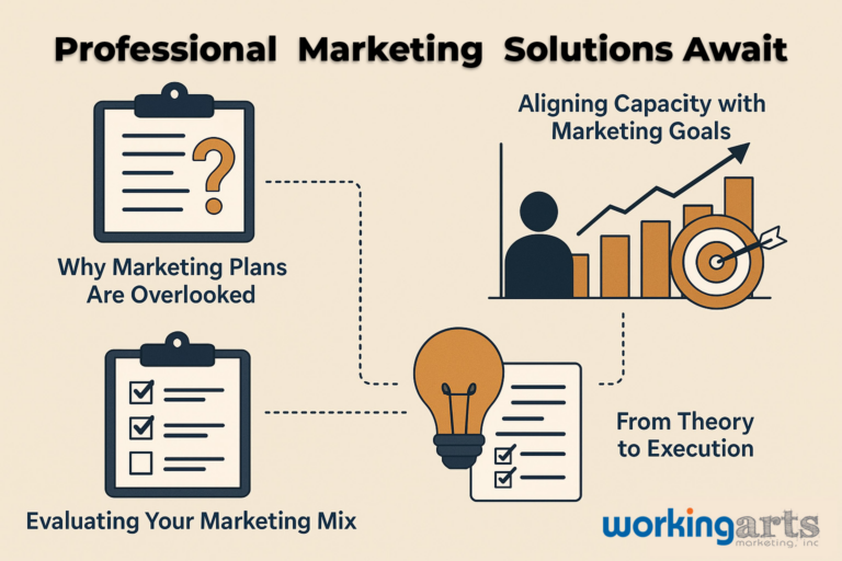Marketing Solutions Workflow Illustration