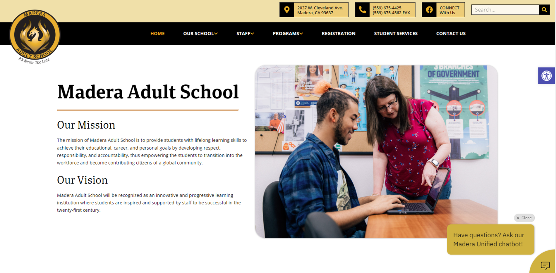 Adult School website